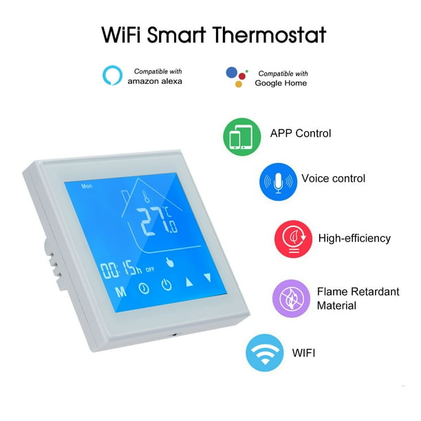 Tuya WiFi LCD Smart Thermostat Programmable APP Control for Alexa Google Home Tuya WiFi LCD Smart Thermostat Programmable APP Control for Alexa Google Home